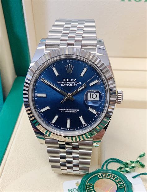 blue rolex datejust 41mm|rolex datejust 41mm for sale.